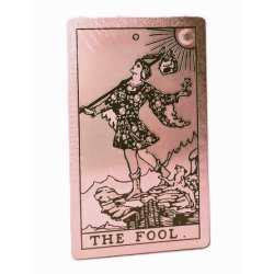 Rosa Guldfolie kort - Mnefase - hefte