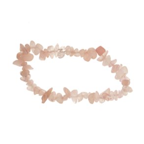 Armbnd i rosenkvarts chips