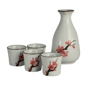 Sake st med kirsebrblomster i porceln. Restsalg