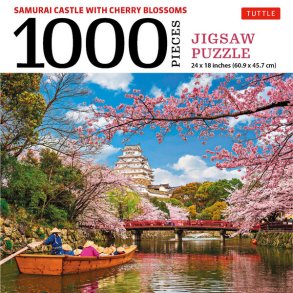 Jigsaw Puzzle: Samurai castle with cherry blossoms