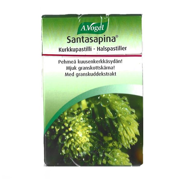 Santasapina halspastiller I ske, 30g