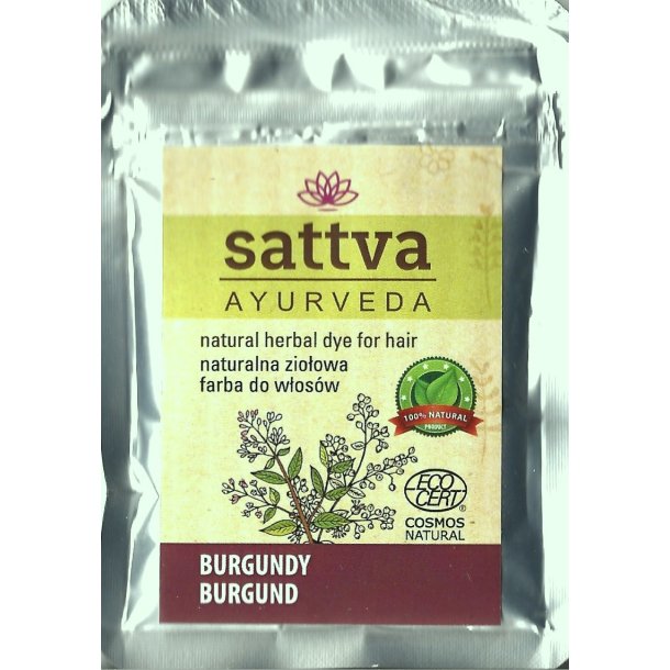 Henna Burgund 10 g farvepr�ve - Sattva