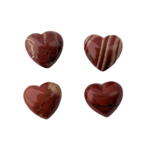 Hjerte rd jasper 2x2 cm