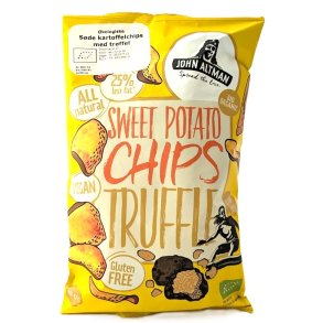 Chips af sde kartofler med trffel smag kologiske