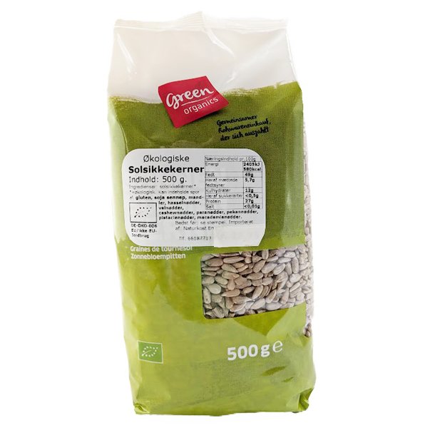 Solsikkekerner kologiske 500 g - Greenorganic