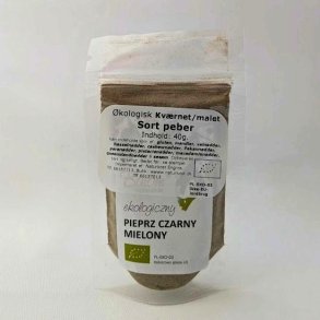 Kvrnet/malet sort peber kologisk 40g BATOM