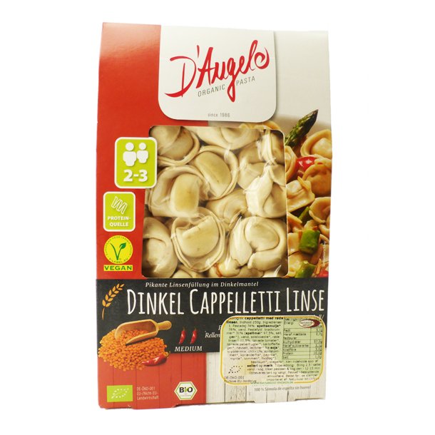 Cappelletti spelt rd Linsefyld kologisk Vegan