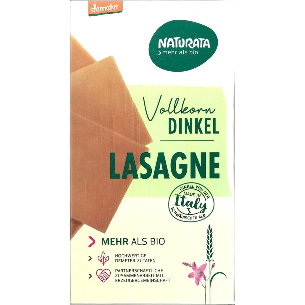 Lasagne af speltmel demeter - Naturata