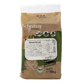 Sesambrd kologisk, glutenfri -i skiver