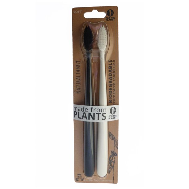 Bio Toothbrush Twin Pk - Pirate Black & Ivory Desert