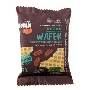 �kologisk og vegansk vaffel  kakao/hasseln�ddecreme