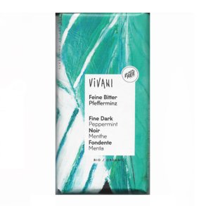 Mrk chokolade med pebermyntecreme kologisk - Vivani