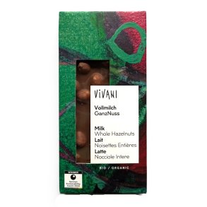 Mlkechokolade med hele ndder kologisk - Vivani