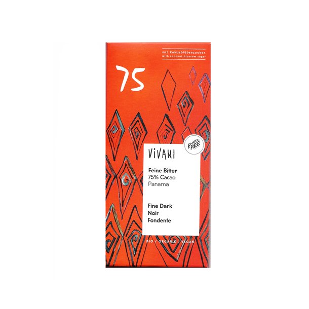 Feine Bitter 75% Cacao Panama kologisk vegan - Vivani