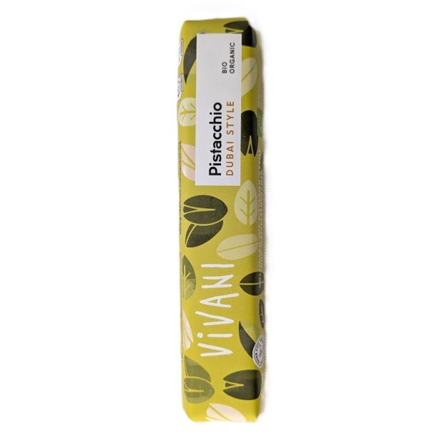 M�lkechokoladebar med pistaciefyld Dubai style �ko - Vivani