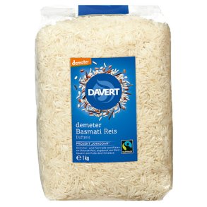 gte Basmatiris lange hvide Biodynamiske Fairtrade - Davert