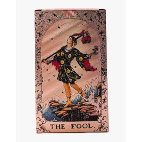 Rosa Guldfolie kort - Mnefase - hefte