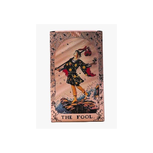 Rosa Guldfolie kort - Mnefase - hefte