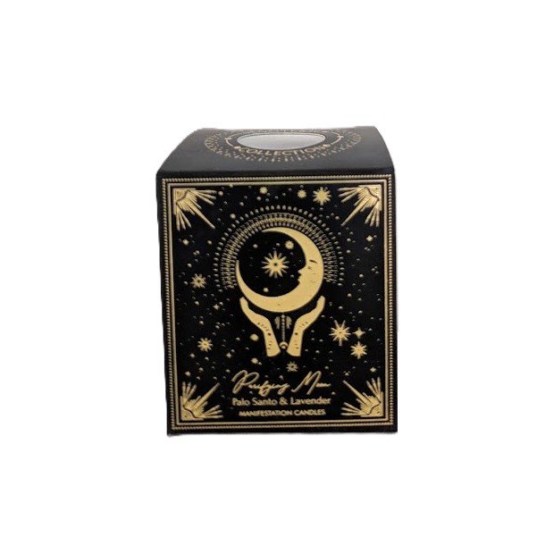 M�ne manifestations lys i glas Palo Santo &amp; Lasvendel 120 g