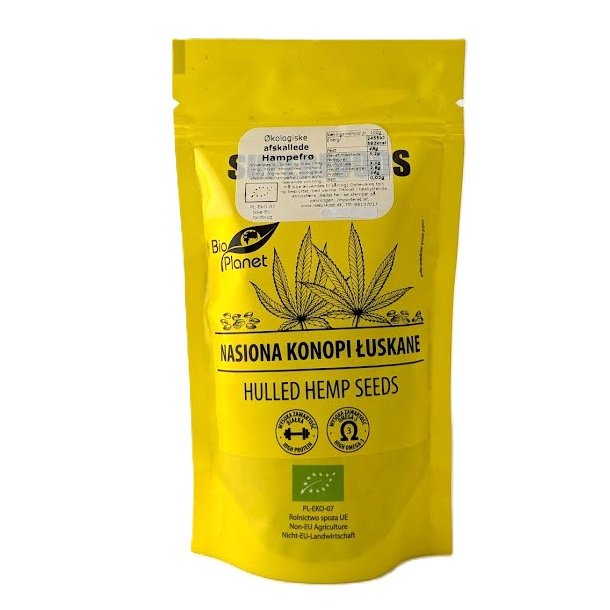Afskallede hampefr kologiske 200g - Bio Planet