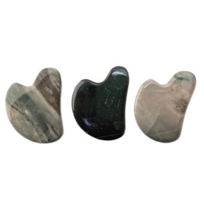 Gua sha Flad massage sten i Dragon Jade 4,5x6,4cm  30 - 35g