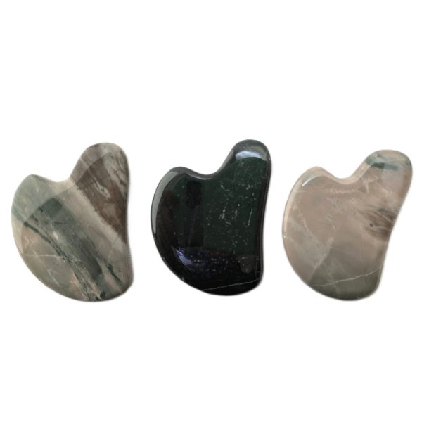 Gua sha Flad massage sten i Dragon Jade 4,5x6,4cm  30 - 35g