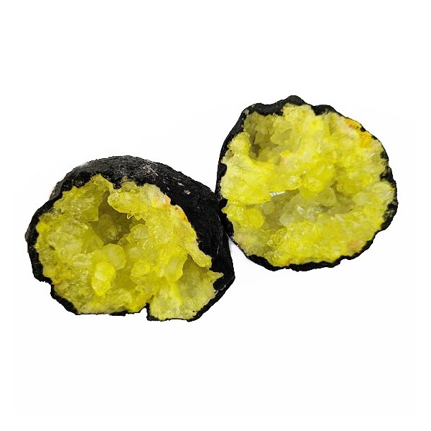 Geode st 5-7 cm farvede Gul