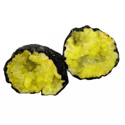 Geode st 5-7 cm farvede Gul