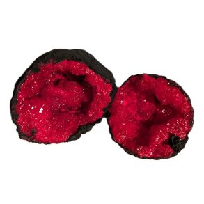 Geode st rd (farvet) 7 - 9 cm