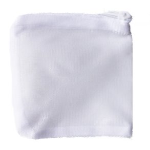 Hvid netpose af nylon til vaskenddeskaller