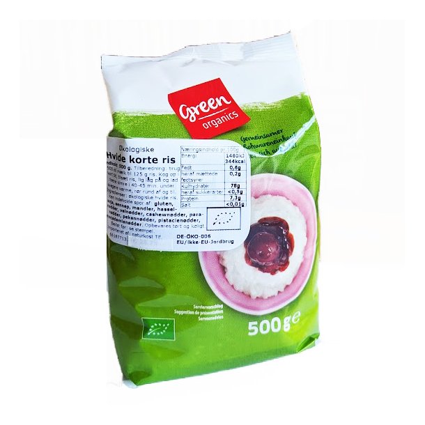 Hvide grdris, korte kologiske - Greenorganics