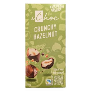 iChoc Crunchy Hasselnd - kologisk 80 g