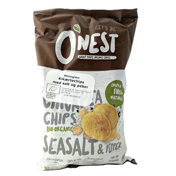 Kikrtechips med salt og peber kologiske - O`nest