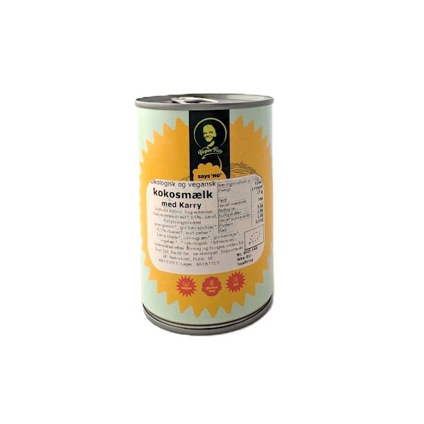 Kokosmlk med karry kologisk  400 ml Egesun