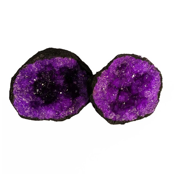 Geode st 8-10 cm farvede Lilla