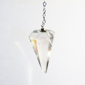 Pendul i bjergkrystal Facetslebet