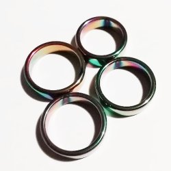 Hmatit &; Titanium fingerring 3mm Strrelse: 48 til 60 mm