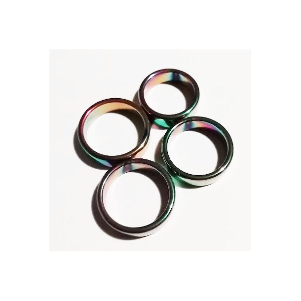 Hmatit &; Titanium fingerring 3mm Strrelse: 48 til 60 mm