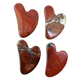 Jaspis r�d Gua Sha massage sten 8x6 cm
