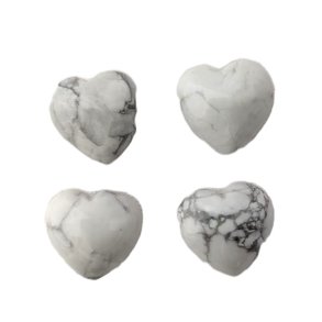 Hjerte Howlite 20x20 mm