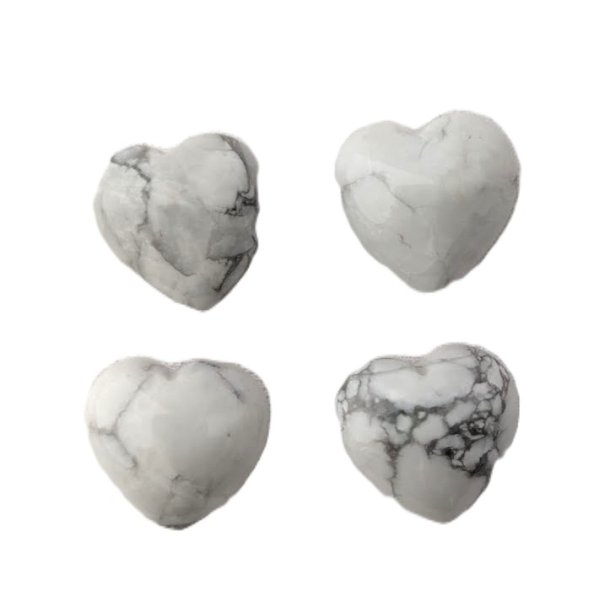 Hjerte Howlite 20x20 mm