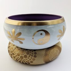 Lrg Yin & Yang Syngeskl St- Hvid/Lilla 14cm