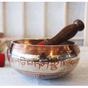 Syngeskl i i cobber/silver fra Tibet