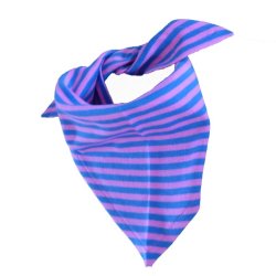 Trekantet torklde, stribet mrklilla/pink