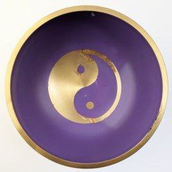 Lrg Yin & Yang Syngeskl St- Hvid/Lilla 14cm